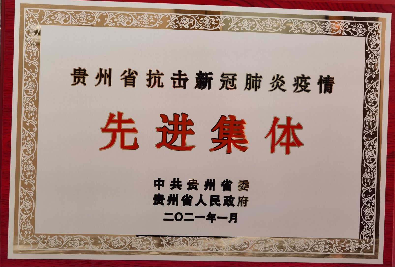 必赢76net线路荣获贵州省抗疫先进集体2